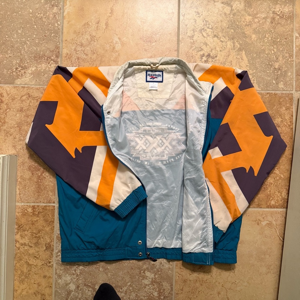 Vintage Reebok 1996 NFL Superbowl XXX Arizona Embroidered Jacket Multi Medium - Picture 6 of 7